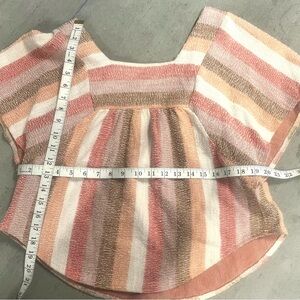 Madewell Striped Boho Oversized Babydoll Batwing Retro Rasta Madewell